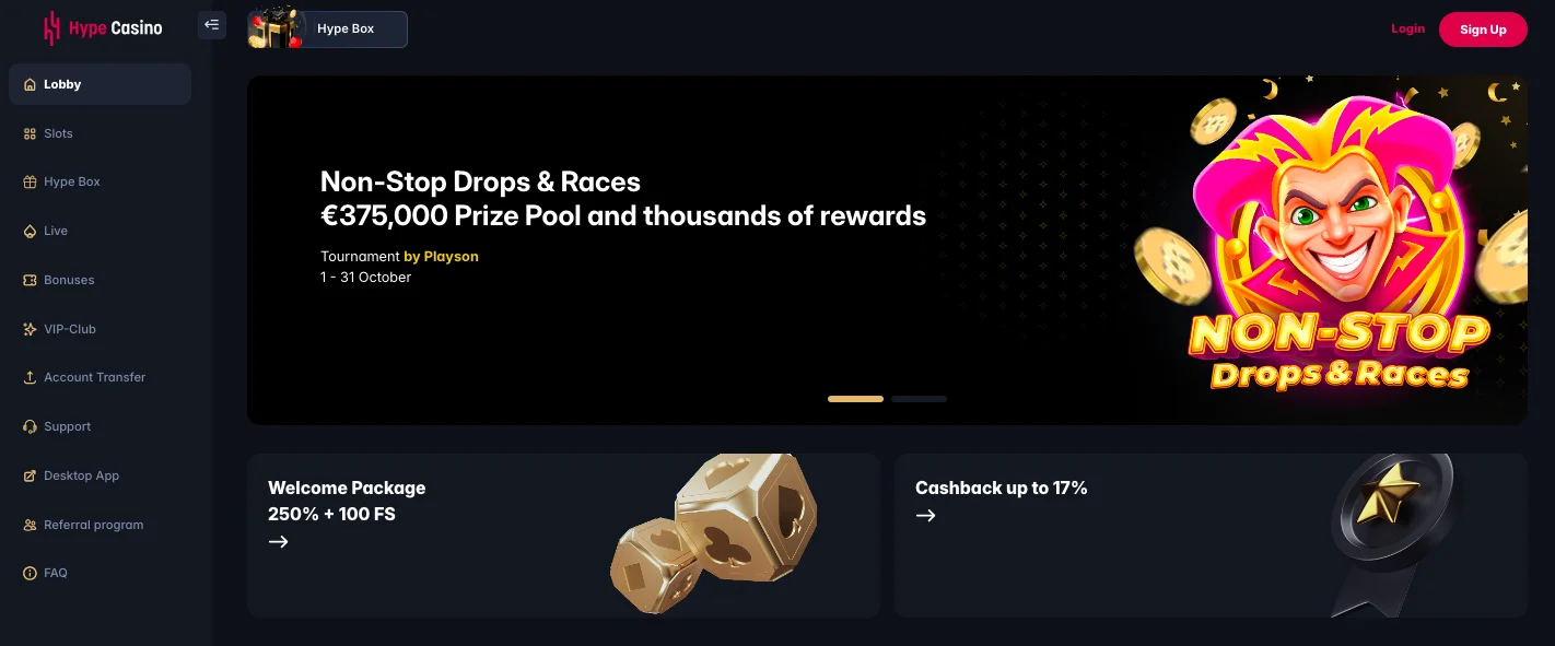 крипто казино Hype Casino