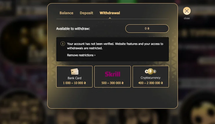 виведення коштів crypto casino